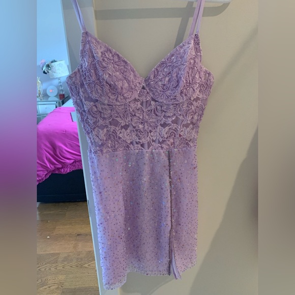 Dyspnea Charleston mini dress purple - Picture 3 of 4